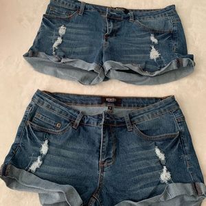 Denim shorts